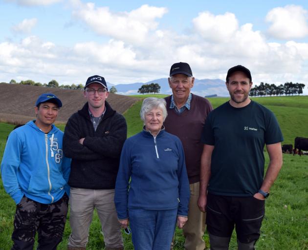 At a field day near Gore last week are (from left) Benio Dairy herd manager Philip Balacuit,...
