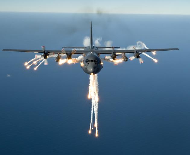 No. 40 Squadron’s long-serving fleet of C-130H (NZ) Hercules, one of which is seen here...