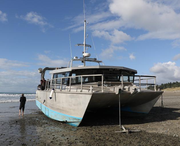 A stray line fouled the propellers of the clam dredger Storm Cat. Photo: John Cosgrove