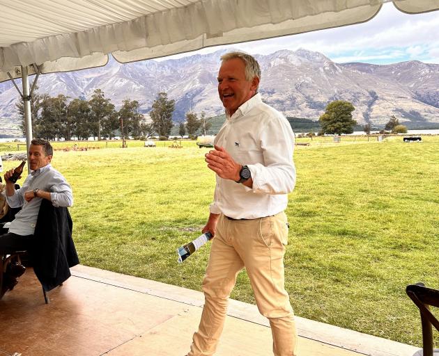Colliers Queenstown auctioneer Brendan ‘Quilly’ Quill in action during the annual Latitude 45...