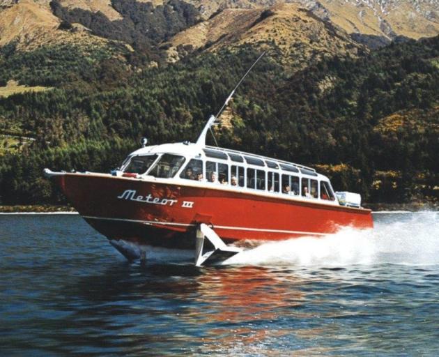Meteor III, believed to be NZ’s first hydrofoil, will be on display in Lake Wakatipu today. PHOTO...
