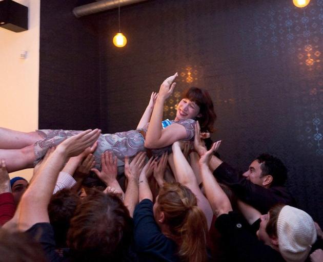 Ms Guenther celebrates the introduction of equity crowdfunding in 2014. PHOTO: KANE FEAVER