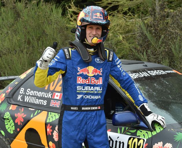 Canadian Brandon Semenuk prepares for a practice lap before the Otago Rally this weekend. PHOTOS:...