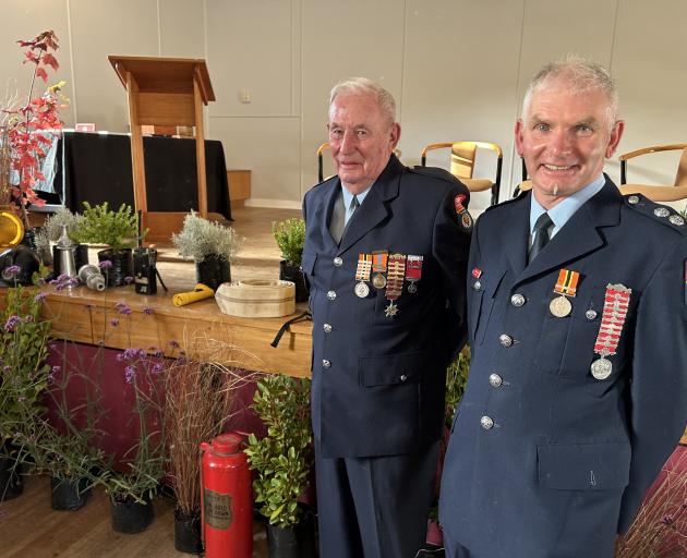 All spruced up for their awards banquet are Millers Flat volunteer fire brigade members Senior...