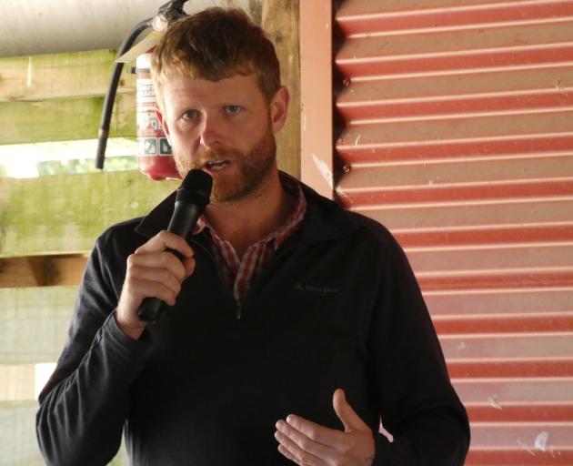 MacFarlane Rural Business farm management consultant Mark Everest gives drought advice at the...