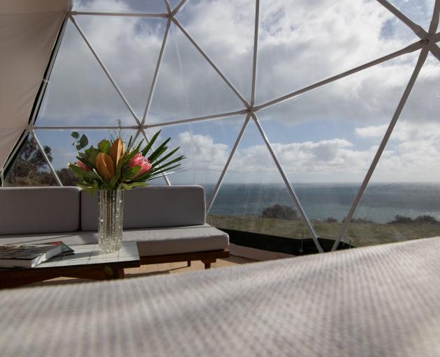 The domes offer glamping luxury in the service of the environment. Photo: supplied