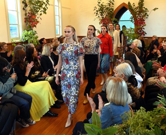 Local models wear garments by Dunedin fashion designer Charmaine Reveley at an iD Fashion in the...
