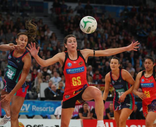 Irene van Dyk in action for the BOP Magic against the Melbourne Vixens in 2012, when Kiwi...