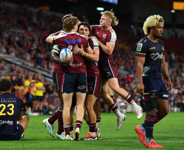 The Highlanders put in an insipid display in Brisbane last night, going down 31-0. Photo: Getty...