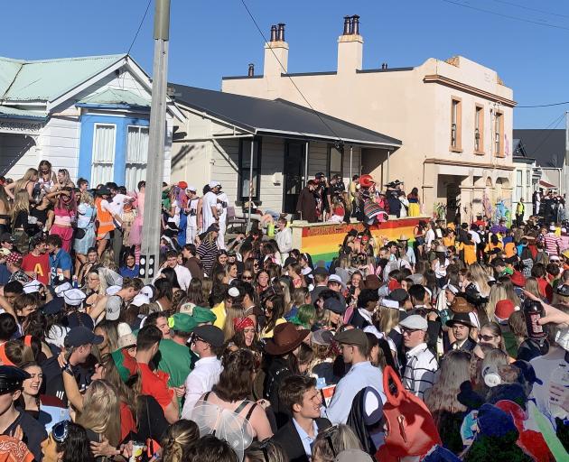The Hyde St party in full swing last year. Photo: ODT Files