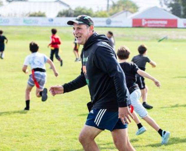 Linwood Rugby development officer Sam Jack delivers the Games of Ranginui. Photo: Supplied