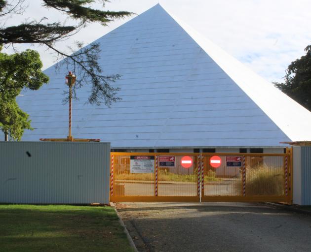 Thepyramid roof of the former Southland Museum and Art Gallery/Niho o Te Taniwha in Gala St,...