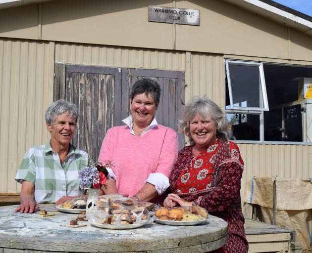 Serving food in Dunback are (from left) Waihemo Collie Club cookhouse manager Linda Smith, bar...