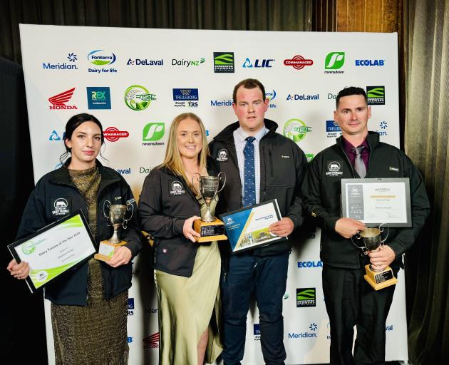 At the 2024 Southland and Otago Dairy Industry Awards in Invercargill last week are (from left)...