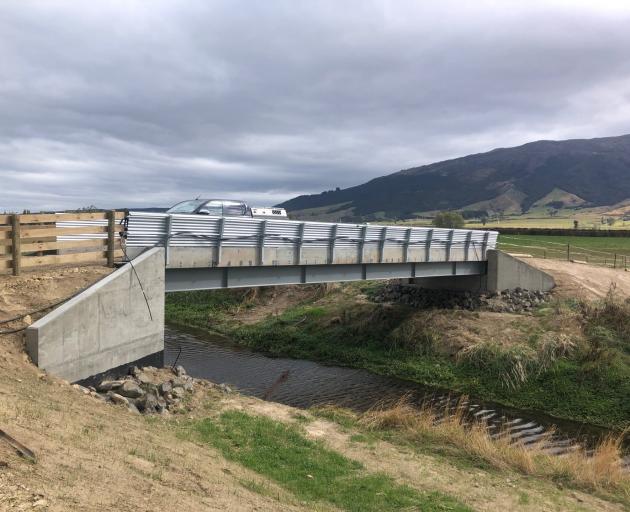 Construction under way on the Taieri contour channel flood banks. PHOTOS: SUPPLIED