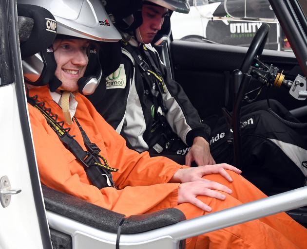 ODT reporter Tim Scott goes for a drive with rally driver Zeal Jones. PHOTOS: CRAIG BAXTER