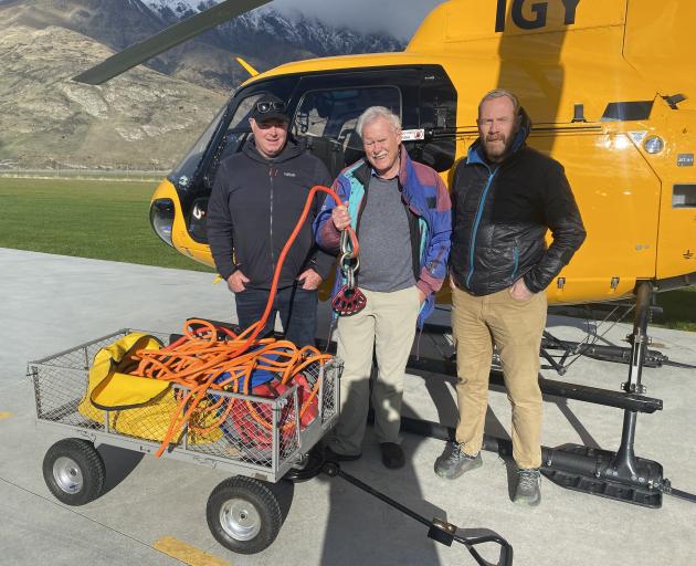 Queenstown Alpine Cliff Rescue Team coordinator Russ Tilsley, right, with Heliworks’ Nick...
