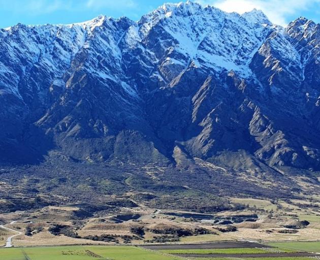 Wider view of the site of a proposed 13ha industrial/commercial subdivision below the Remarkables.