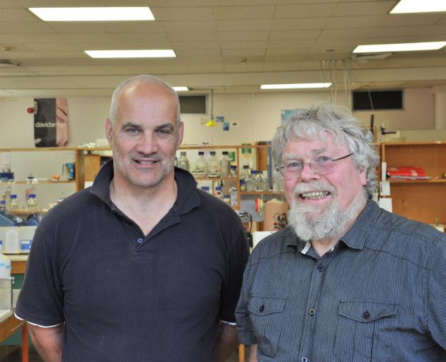 Dr Angus Mackay and Prof Warren Tate, pictured when they received ME/CFS research funding during...