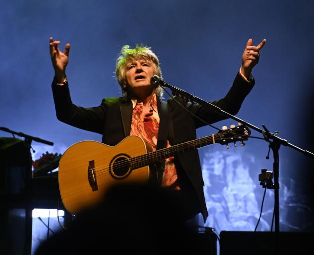 Neil Finn performs with Crowded House at the Dunedin Town Hall last month. Photo: Linda Robertson.