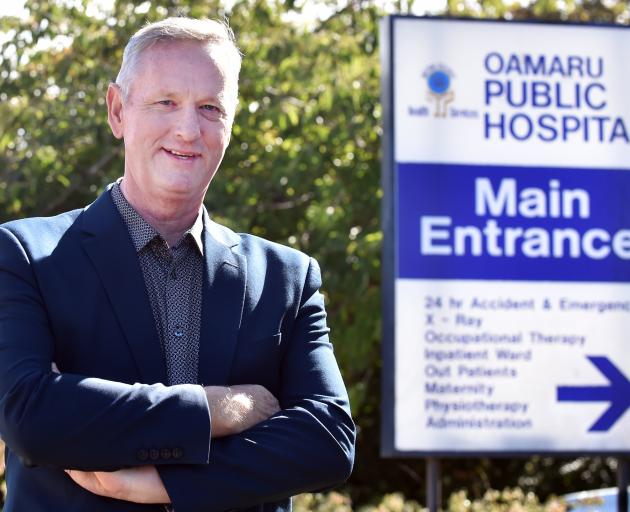 Waitaki Mayor Gary Kircher outside Oamaru Hospital. PHOTO: PETER MCINTOSH