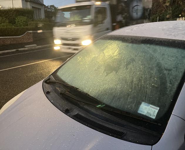 Freezing overnight temperatures brought thick ice to windscreens around Dunedin this morning....