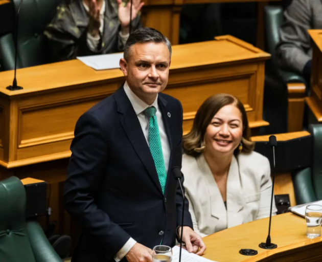 James Shaw during his valedictory speech on Wednesday. Photo: RNZ
