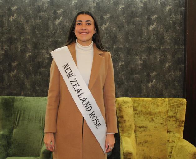 Keely O'Grady, of Canterbury, is awarded the national Rose of Tralee title at the Ascot Park...