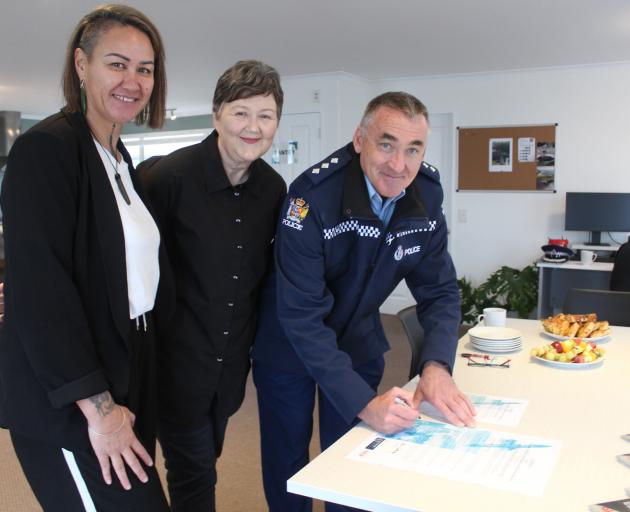 Signing a memorandum of understanding at Tūmanako Oranga Wellness Centre in Invercargill on...