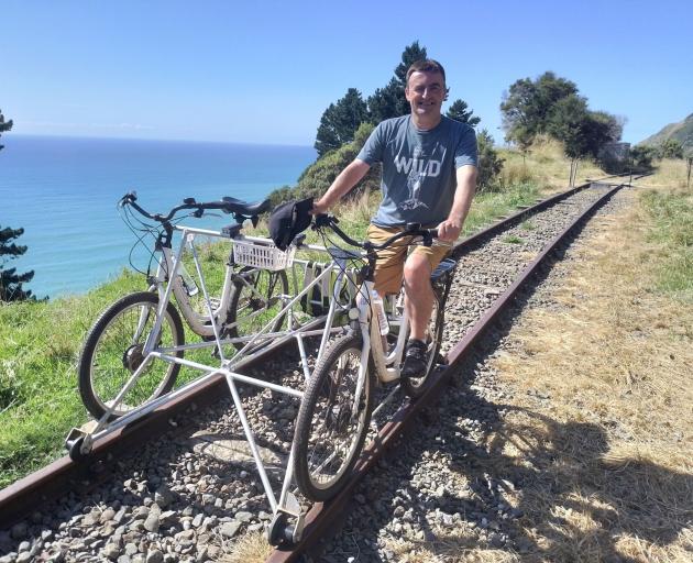 Cruising the coastline with Gisborne Railbikes. PHOTO: SUPPLIED