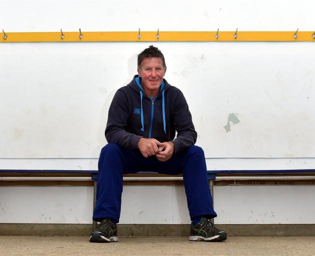 Phil Young in the changing sheds at the Taieri club. Photos by Peter McIntosh/ODT.