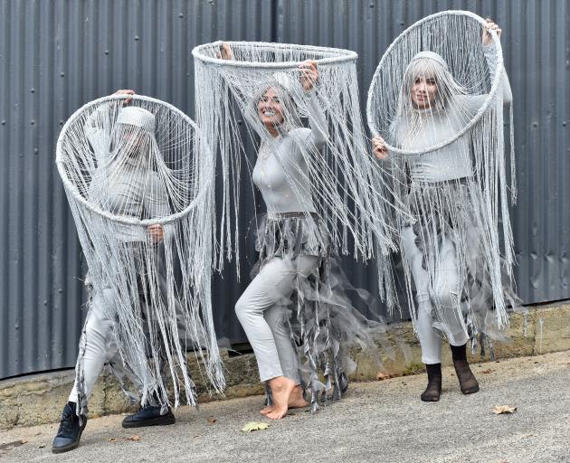 Dancers from the Brophy Aerial School (from left) Rochelle Brophy, Bea Ward and Annabel Murphy...