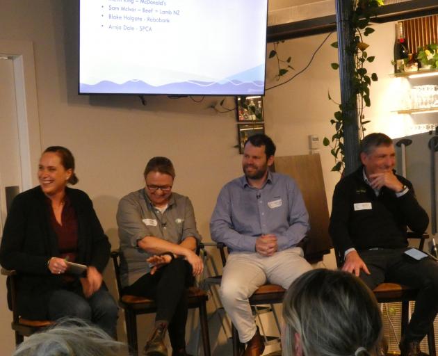 SPCA chief scientific officer Arnja Dale (left), McDonald’s Australia New Zealand sustainable...
