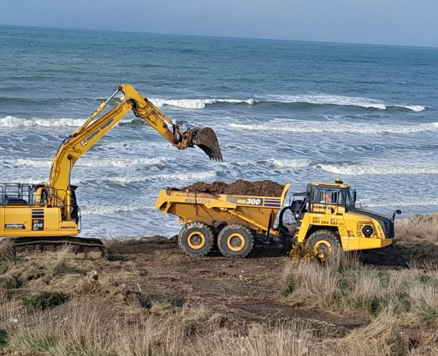 The first load of waste being removed from the former Hampden landfill site last week as part of...