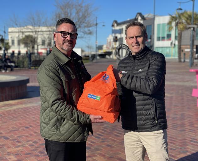 Aspect Trust chairman Jason Browning (left) and Sport Canterbury chief executive Julyan Falloon...