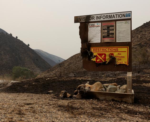 Damage from the Durkee fire near Huntington, Oregon.
