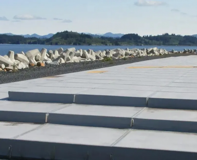 The energy-absorbing cellular cement blocks are designed to crush under the weight of an aircraft...