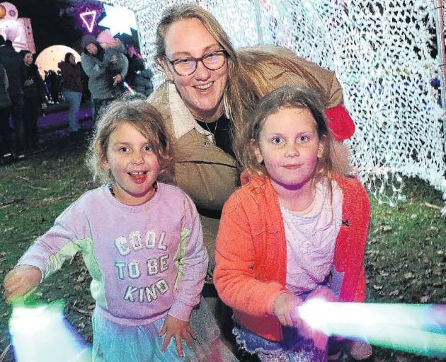Enjoying their night at the special Matariki Light festival path in Kaiapoi, were Olivia Gray of...