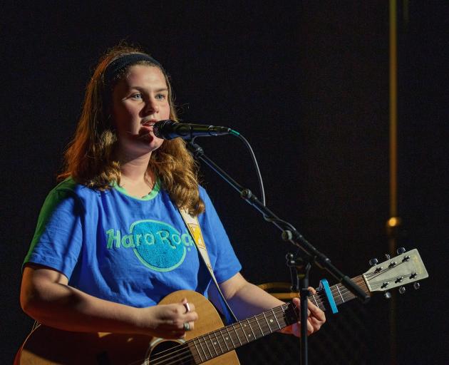 Amped Music participant Grace Gemmell performs at Te Whare o Rukutia during last year’s programme...