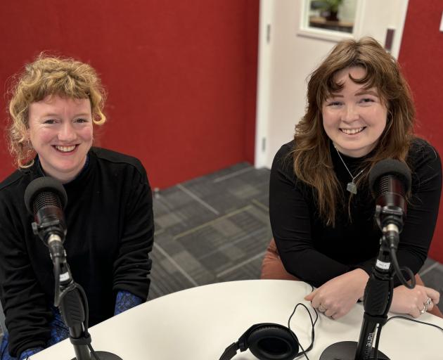 Holly Fletcher (left) and Bella King co-host Books Uncovered on OAR FM. PHOTO: SUPPLIED