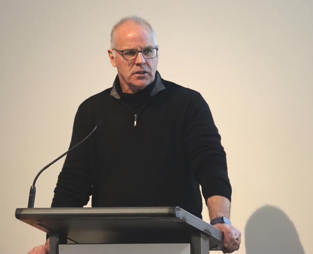 Toitū Otago Settlers Museum curator Sean Brosnahan speaks during a presentation on Lebanese...