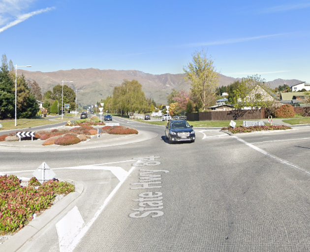 The Wānaka intersection where a cyclist was killed on Saturday. Photo: Google Maps