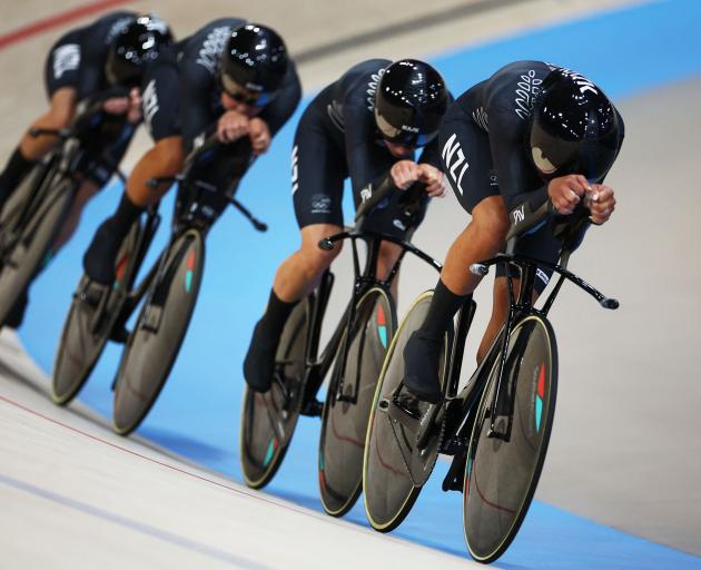 The team in action.