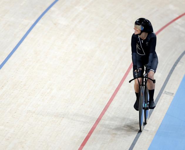 New Zealand’s Nicole Murray competes during the women's C4-5 500m time trial — qualifying on day...