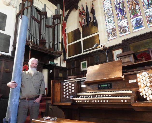 Oamaru organ builder Ron Newton has started the huge job of dismantling the Waitaki Boys’ High...