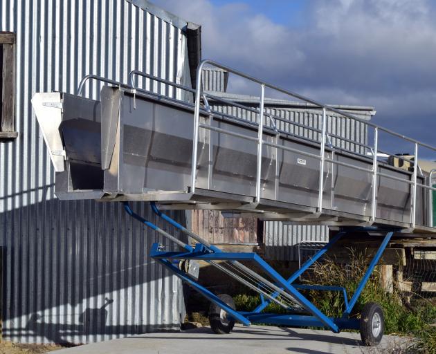 A loading ramp Allan Small gave his wife for Christmas.