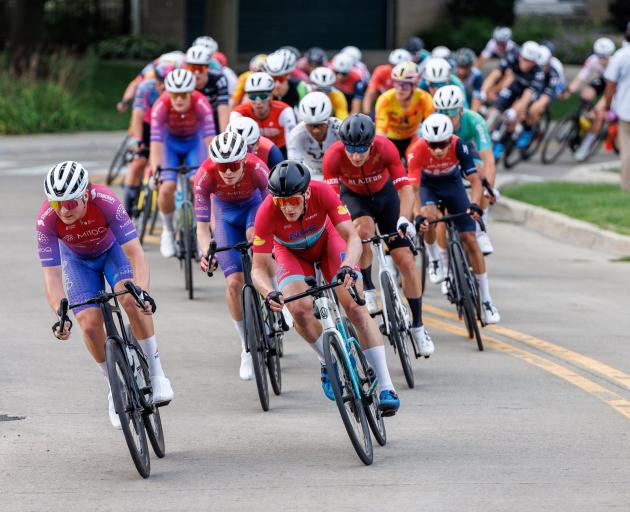 James Wilson leads the pack on day two of the Chicago Grit race. PHOTO: MATTHEW RESCHKE