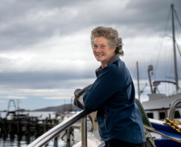 University of Otago marine carbonate chemist Dr Kim Currie on the 'RV Polaris II', at Careys Bay,...