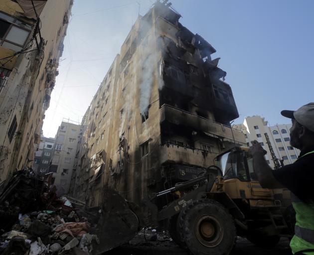 The aftermath of an Israeli air strike on Beirut's southern suburbs. Photo: Reuters