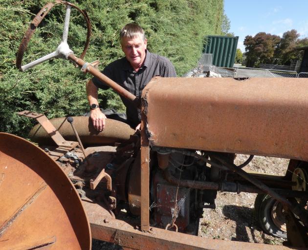 Pleasant Point tractor collector Gordon Handy found the Newman WD2 at a nearby farm with a tree...